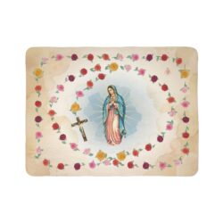 Our Lady of Guadalupe Sherpa Fleece Walkable Rosary Blanket